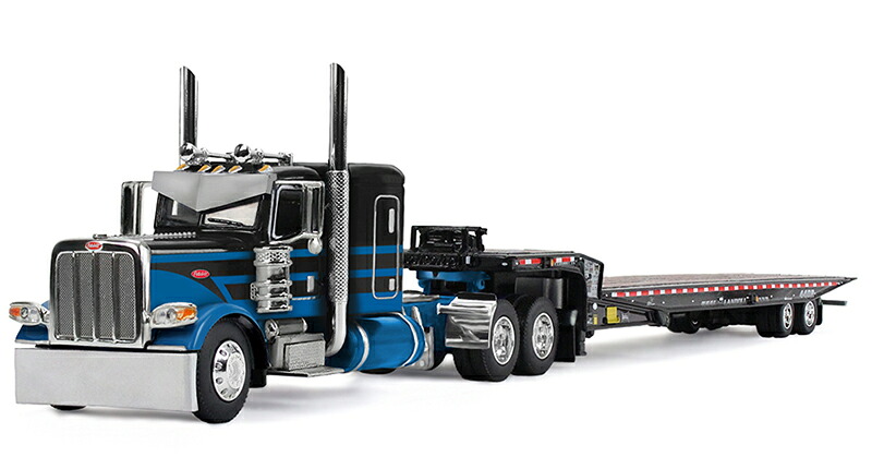 Peterbiltピータービルト Model 389 Blue Black Landoll 440B 50CA Trailerトレーラ / DCP 1/64 貨物自動車商用車 ひな型
