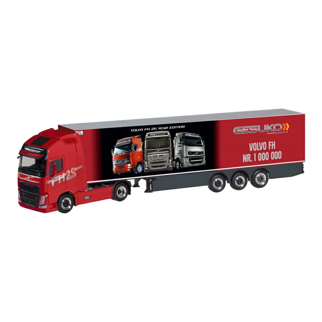 Gesuko ボルボ FH GL XL 冷蔵セミトレーラー 100万台記念モデル / Herpa 1/87 ミニカー トラック模型