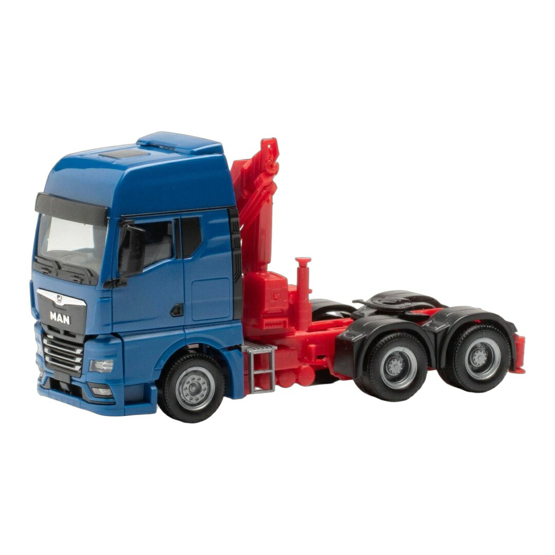 MAN TGX GX 6x4 ローディングクレーン ブルー 重機 / Herpa 1/87 トラック模型