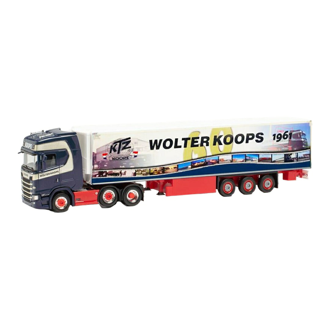 Wolter Koops 60周年 スカニア CS20HD 6x2 冷凍冷蔵 セミトレーラー 冷凍車 / Herpa 1/87 トラック模型