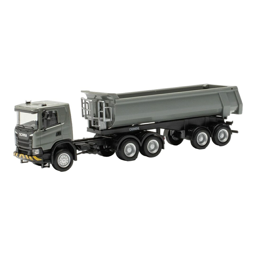 スカニア CG 17 ラウンドトラフトレーラー ダンプ 建設車両 / Herpa 1/87 トラック模型