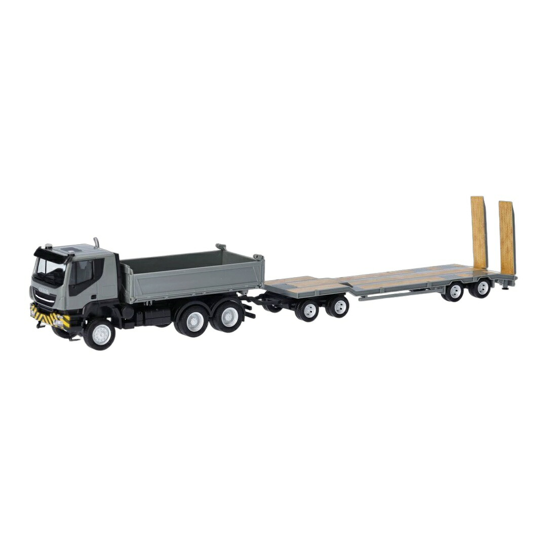 イヴェコ Trakker 6x6 ダンプ + TU4 トレーラー / Herpa 1/87 ミニカー トラック模型