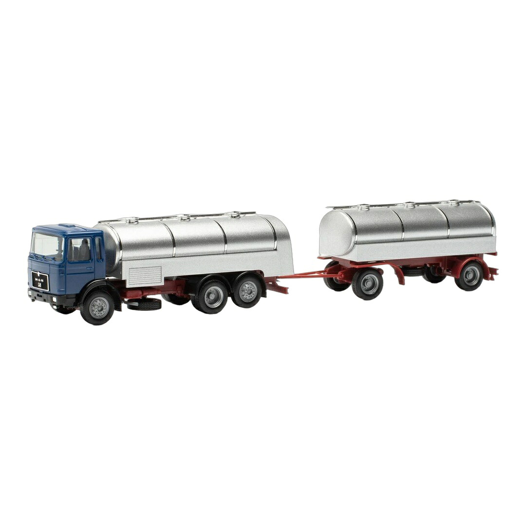 MAN F8 ミルク タンカー トレーラー タンク車 / Herpa 1/87 トラック模型
