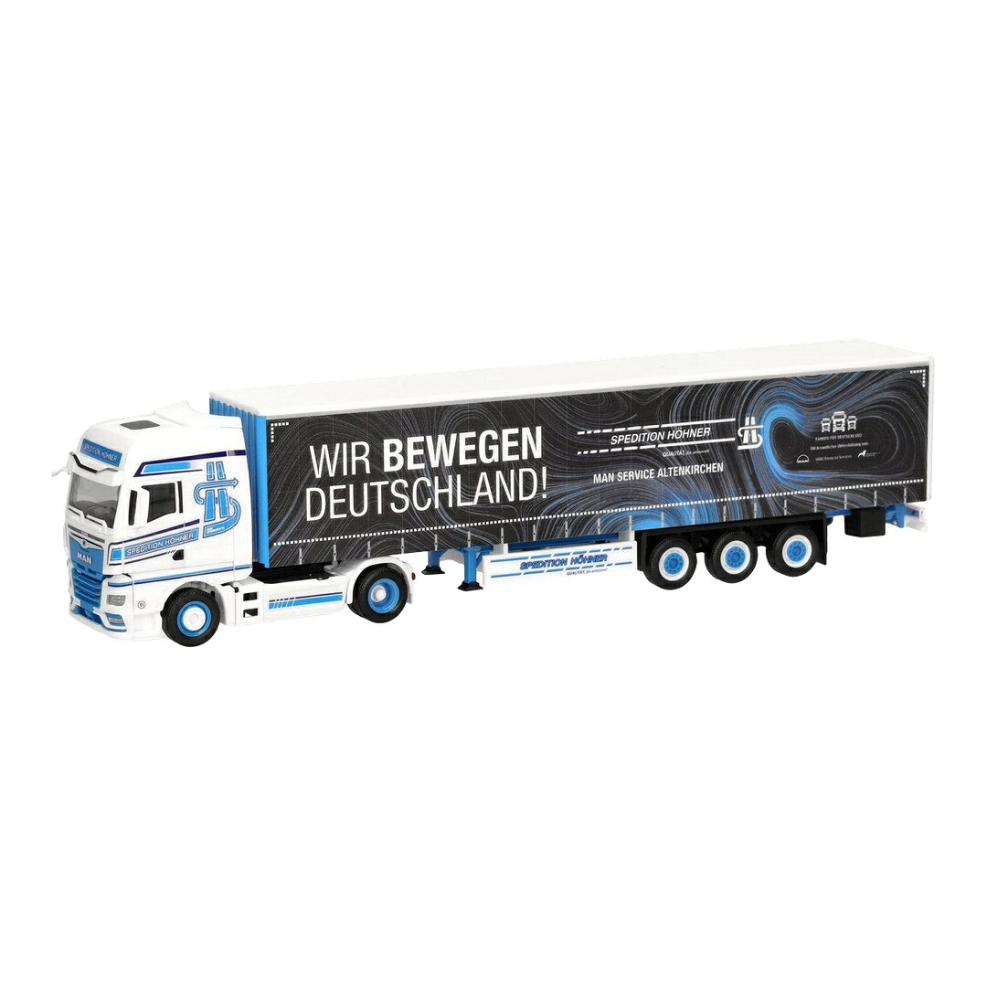 Spedition Hoehner Wir bewegen Deutschland MAN TGX GX カーテンサイド セミトレーラー / Herpa 1/87 トラック模型|ラストホビー