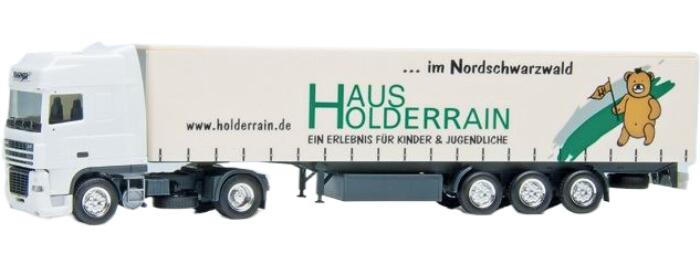 Holderrain DAF 95XF SSC curtainside semitrailerカーテンサイドセミトレーラー 貨物自動車 ひな型 /Herpa 1/87
