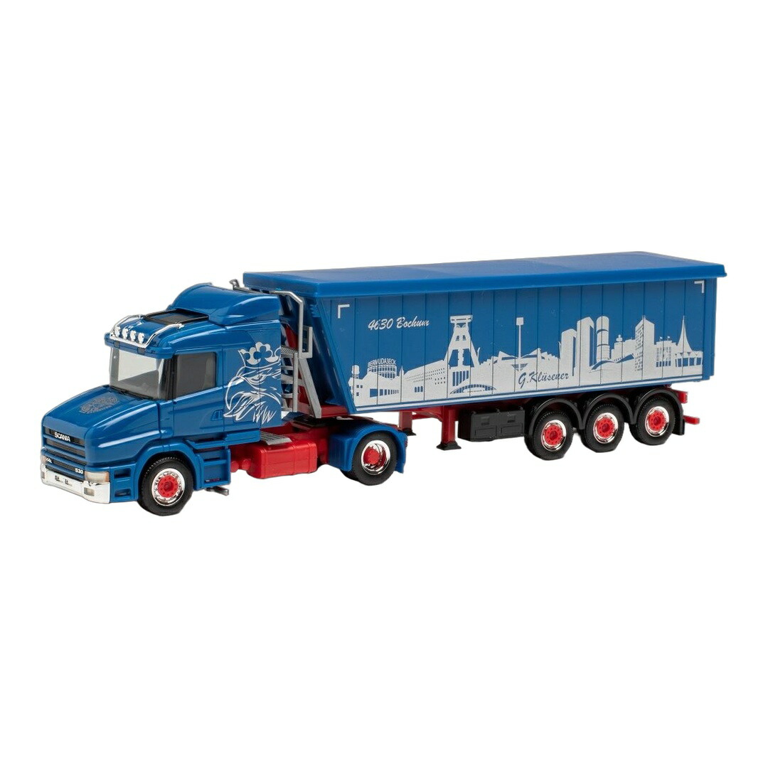 Guenter Kluesener Bochum スカニア Hauber ダンプ トレーラー 建設車両 / Herpa 1/87 トラック模型