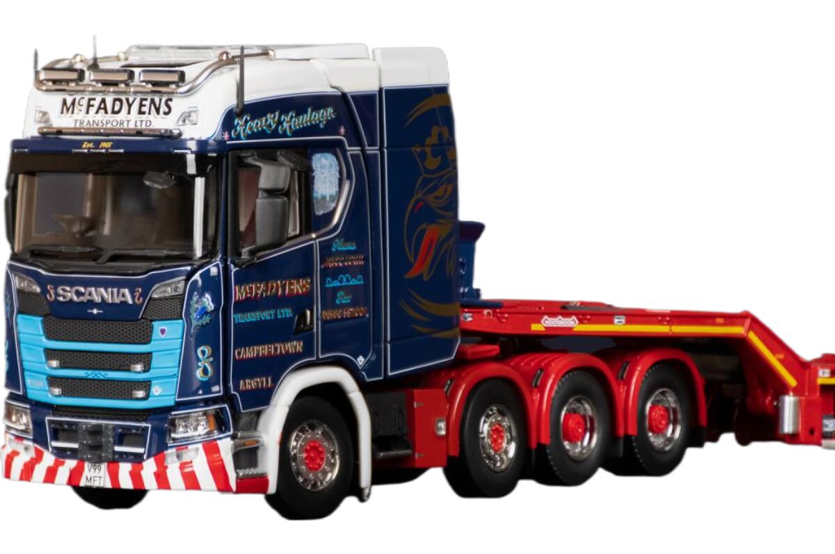 McFadyens Scaniaスカニア S Serie High Roof 8x4 Nooteboomノーテブーム Super Wing Carrier トラック 模型 /IMC 1/50｜ラストホビー 51,660円