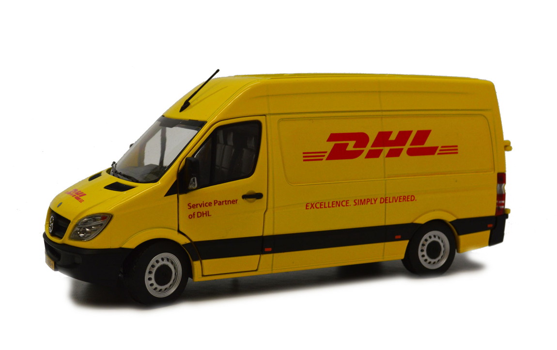 【取っておく】Mercedes-Benzメルセデスベンツ Sprinterスプリンター 黄色 DHL～版 / margemodel 1/32 ミニカー