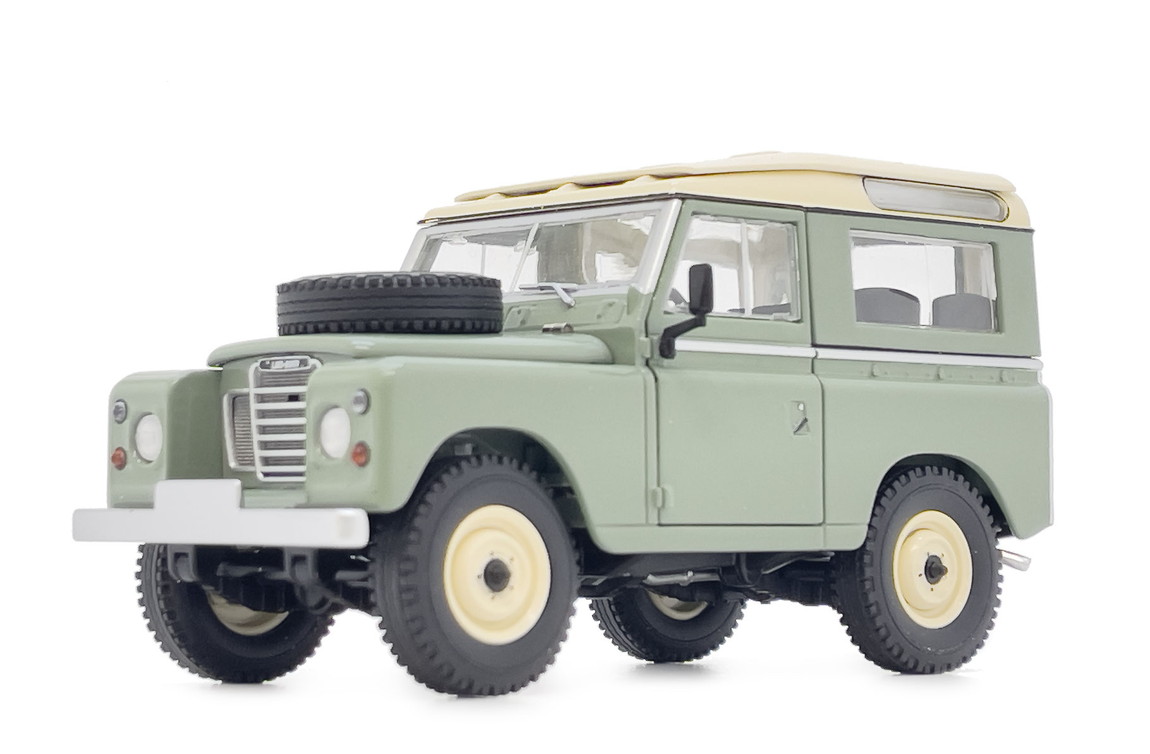 【取っておく】Landrover地べたローバー Series 3 88 サファリ大屋根 アトランティックグリーン / margemodel 1/32 ミニカー