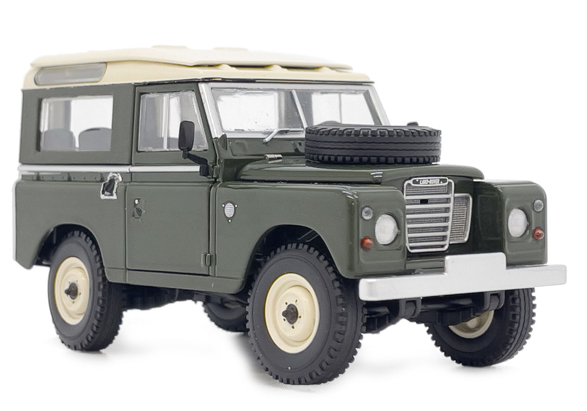 【取っておく】Landrover Series 3 88 safari roof deep bronze green / margemodel 1/32 ミニカー
