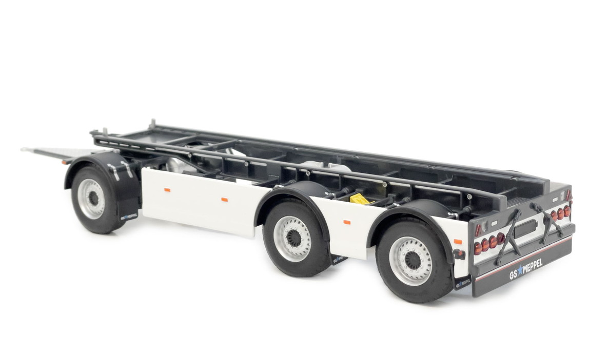 【取っておく】GS Meppel フックリフトコンテナトレーラー 白いこと / margemodel 1/32 ミニカー