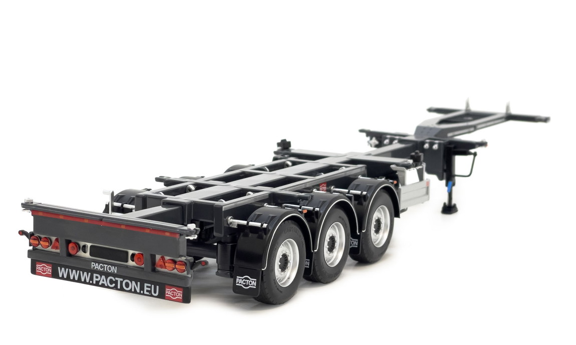 【取っておく】Pacton 伸縮式海上コンテナシャーシ アンスラサイト / margemodel 1/32 ミニカー