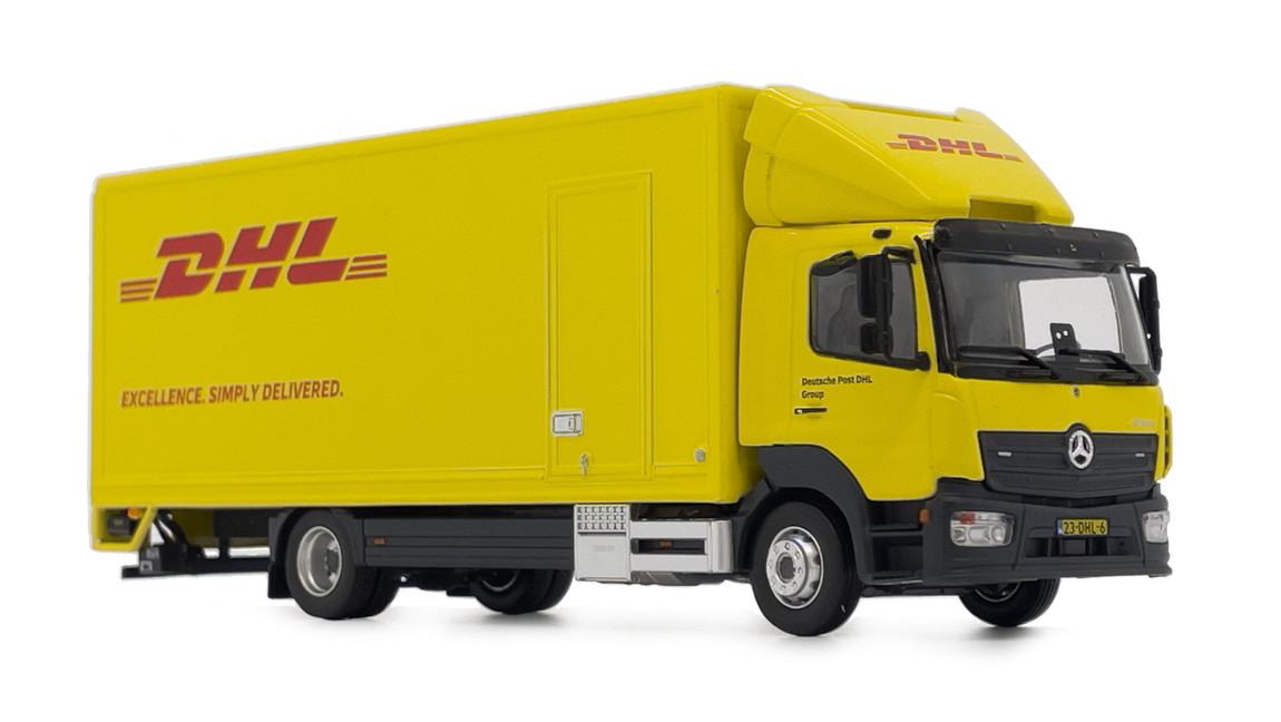 【取っておく】Mercedes-Benz Atego 黄色 DHL目論む 1/50 / margemodel 1/50 ミニカー