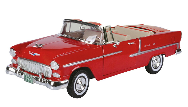 Chevroletシボレー Bel Air Convertible 1955 インチ Red / Motor Max 1/18 ミニカー ひな形 おもちゃ-乗り物のおもちゃ-ミニカー・トイカー