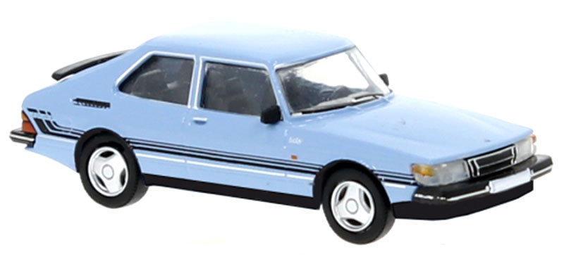 Saab奉公 900 Turbo 1986 Decorated Light Blue / PCX87 1/87 ミニカー ひな型