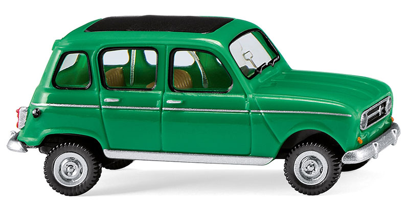Renaultルノー R4 フォールディングルーフ グリーン 旧車 模型 モデル / Wiking 1/87 ミニカー 模型