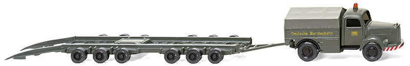 Mercedes-Benzメルセデスベンツ L 3500 ロードトレーラー 貨車運搬 働く車 / Wiking 1/87 ミニカー 模型