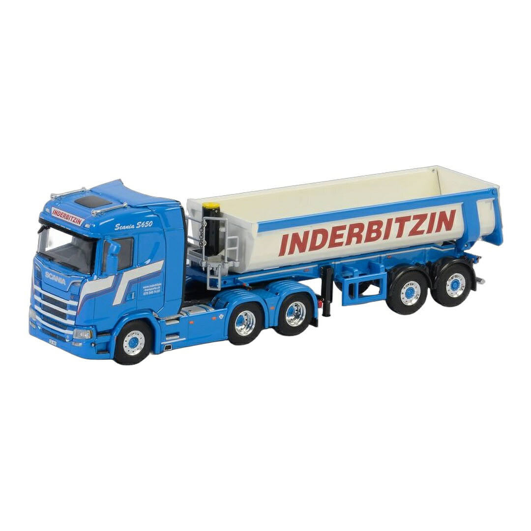 Inderbitzin スカニア S Normal CS20N ハーフパイプ ダンプトレーラー 建設車両 / WSI 1/50 トラック模型