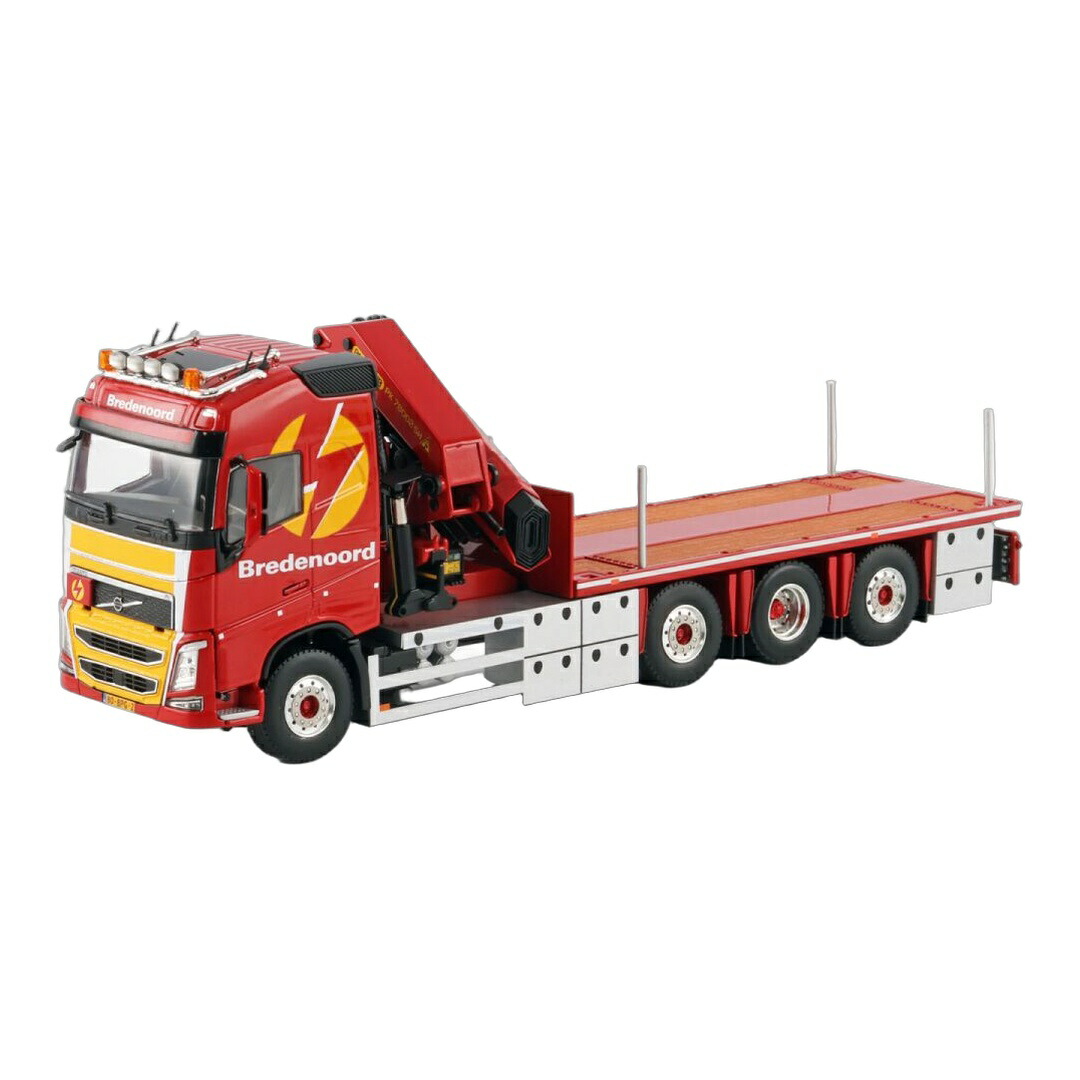 Bredenoord ボルボ FH04 グローブトロッター 8x2 フラットベッドトラック Palfinger PK65002SH / WSI 1/50 トラック模型