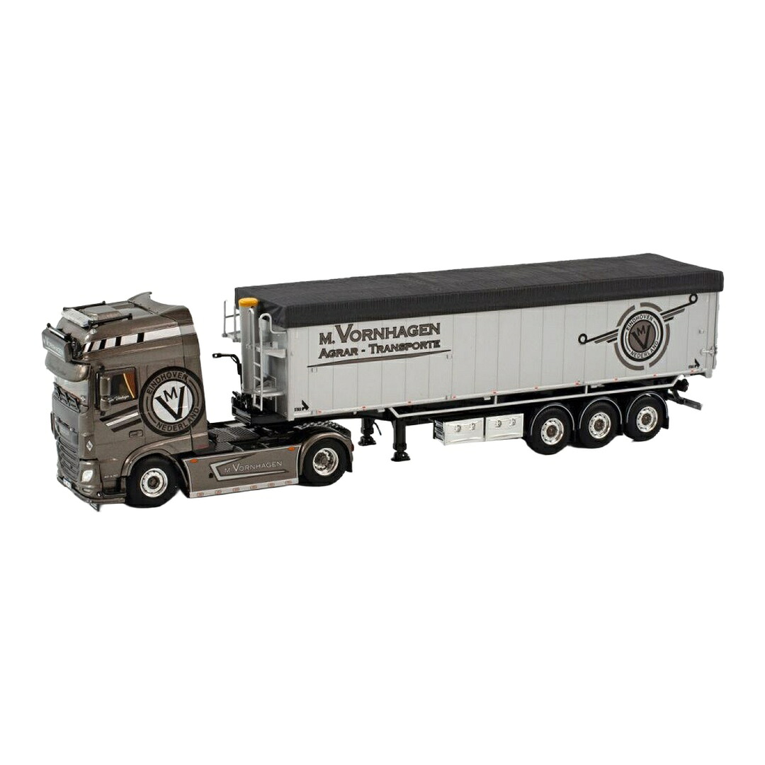 M. Vornhagen DAF XF SSC MY2017 4x2 ボリューム ダンプ トレーラー 建設車両 / WSI 1/50 トラック模型|ラストホビー