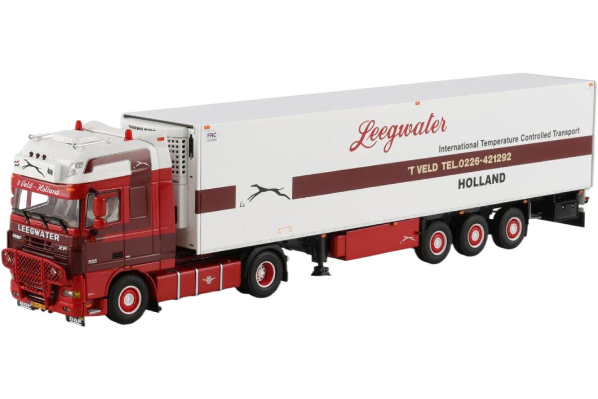 Leegwater DAF XF 105 Super Space Cab reefer semitrailer冷蔵セミトレーラー トラック 模型 /WSI 1/50