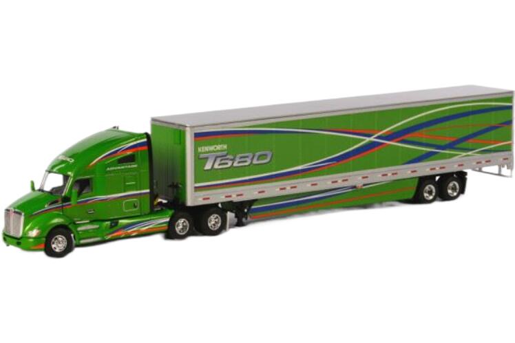 Kenworthケンワース T 680 6x4 Boxtrailerトレーラ 貨物自動車 ひな形 /WSI 1/50