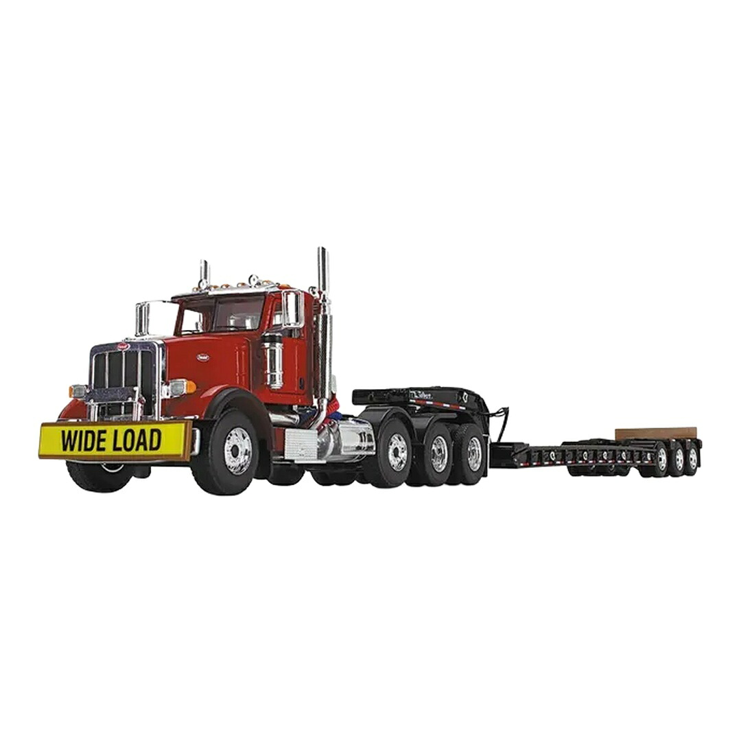 ピータービルト Peterbilt 367 トライアクスル タルバート 低床トレーラー レッドブラック / FIRST GEAR 1/50 ミニカー トラック模型|ラストホビー