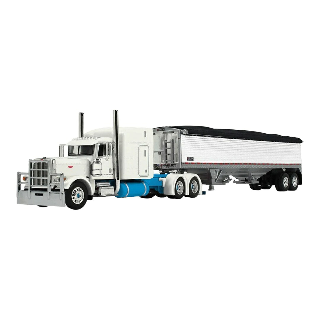 ピータービルト Peterbilt Model 389 スリーパー ウィルソン Wilson Pacesetter ハイサイドグレイントレーラー Capitola Trucking / FIRST GEAR 1/64 ミニカー トラック模型｜ラストホビー