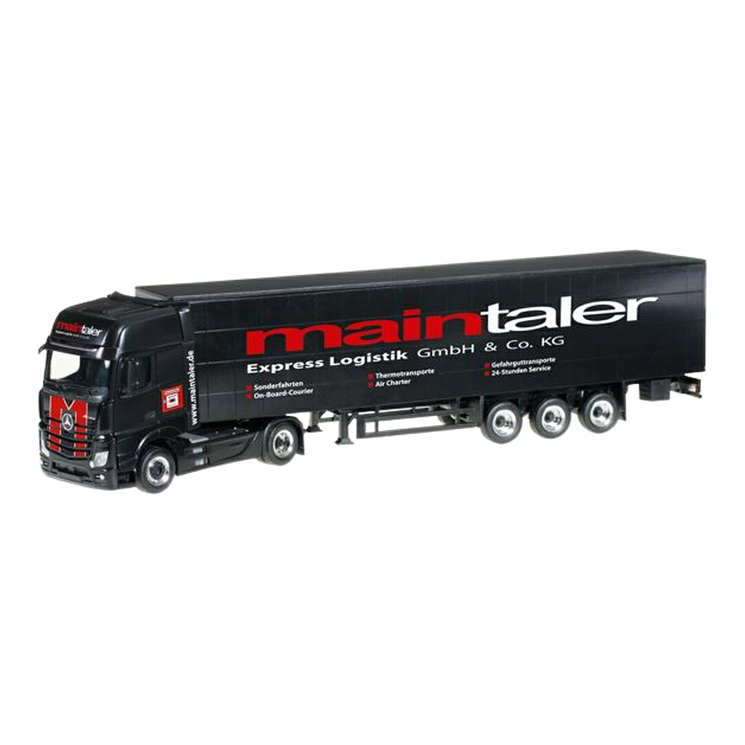 Maintaler メルセデス・ベンツ アクトロス ギガスペース カーテンサイドセミトレーラー / Herpa 1/87 ミニカー トラック模型|ラストホビー