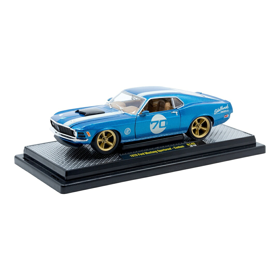Fordジェラルド・r・フォード Mustang 1970 Edelbrock インチ Metallic Blue / M2MACHINES 1/24 ひな形