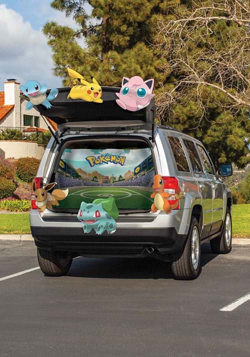 ポケモン トランクオアトリート デコレーション 7ピースセット バトルアリーナ背景 車用ステッカー 24個両面テープ付き