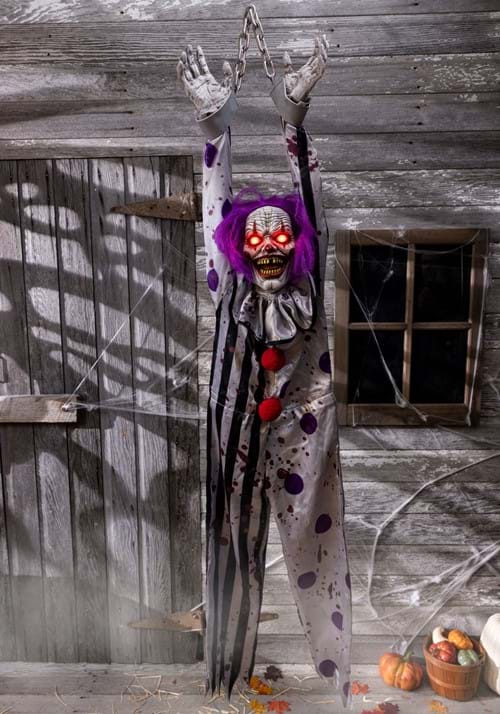 137cm 背筋が凍る 震える アニメーション イビルクラウン ハロウィン デコレーション LED ライト サウンド モーションセンサー|ラストホビー