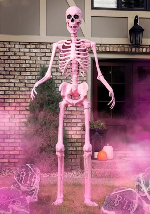 244cm Ms. Vanderbones ピンクスケルトン デコレーション モーションセンサー付き アニメーション装飾