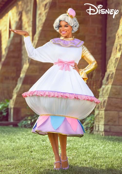 ディズニーの美女と野獣のポット夫人の女性用コスチューム コスプレ衣装　(結婚式、仮装、ハロウィン） 大人女性