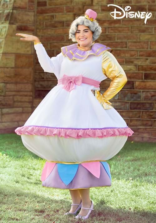 美女と野獣 Mrs. Potts 女性用 ハロウィンコスチューム 大きいサイズ画像