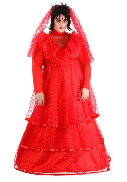 レッド ゴシック ウェディングドレス 女性用 ハロウィンコスチューム 大きいサイズ｜ラストホビー