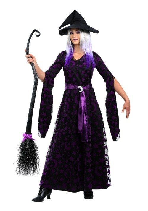 パープル ムーン ウィッチ 女性用 ハロウィンコスチューム 大きいサイズ｜ラストホビー