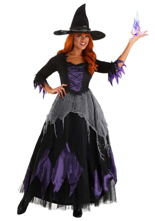 レディース ミッドナイト パープル ウィッチ コスチュームイベント ハロウィン コスプレ 大人女性|ラストホビー