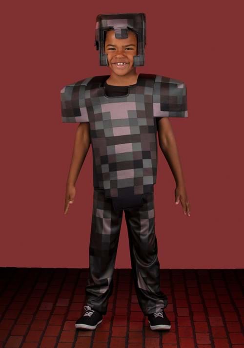 キッズ マインクラフト ネザライトアーマー デラックス コスチューム ハロウィン コスプレ衣装|ラストホビー
