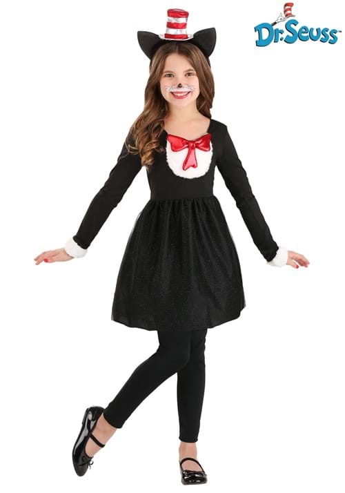 女の子用 キャット・イン・ザ・ハット コスチューム ハロウィン コスプレ衣装