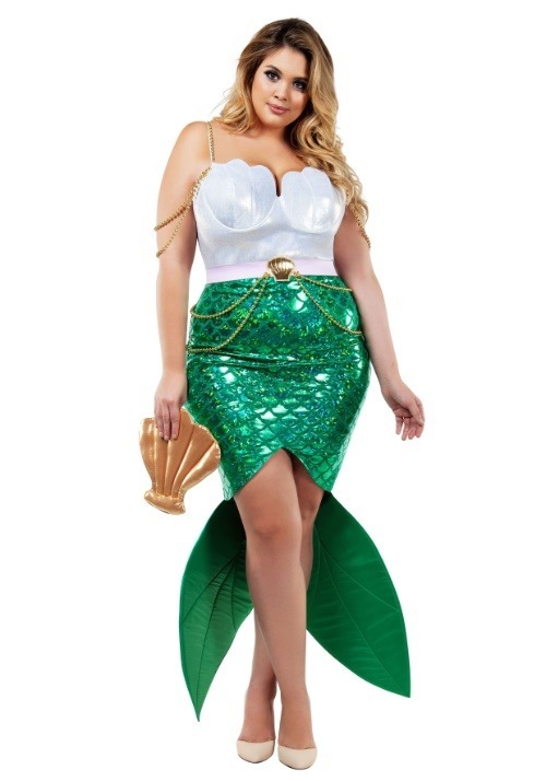 プラスサイズ 魅惑の人魚姫 マーメイド コスチューム 大人用 ハロウィン コスプレ｜ラストホビー