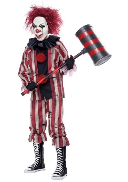 悪夢のピエロ キッズ コスプレ コスチューム ハロウィン 仮装 サーカス 怖い ピエロ 衣装 子供用 男の子 イベント パーティー コスプレ衣装|ラストホビー