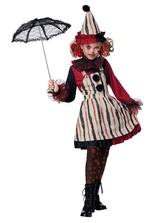 ピエロ コスプレ コスチューム キッズ ハロウィン 仮装 サーカス 衣装 子供用 女の子 かわいい カラフル イベント パーティー おもしろ コスチューム｜ラストホビー