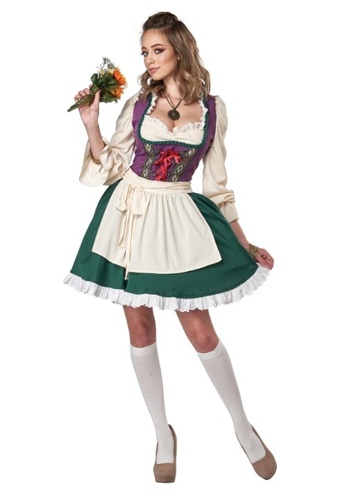 ビアガーデンガール コスプレ コスチューム レディース ハロウィン 仮装 ドイツ民族衣装 ディアンドル 衣装 大人用 イベント パーティー エプロン付き 文化祭 学園祭｜ラストホビー