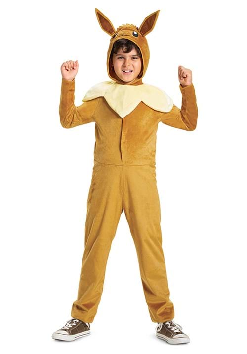 ポケモン イーブイ コスプレ コスチューム キッズ ハロウィン 仮装 衣装 子供用 フード付き ジャンプスーツ イベント パーティー アニメ キャラクター｜ラストホビー
