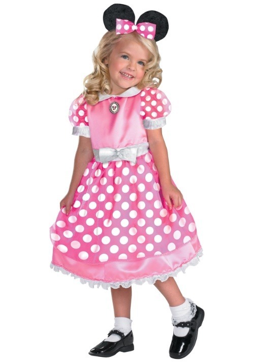 ミニーマウス コスプレ コスチューム キッズ ハロウィン 仮装 ディズニー ピンク 子供用 女の子 衣装 イベント パーティー 可愛い ドット柄 水玉 リボン|ラストホビー