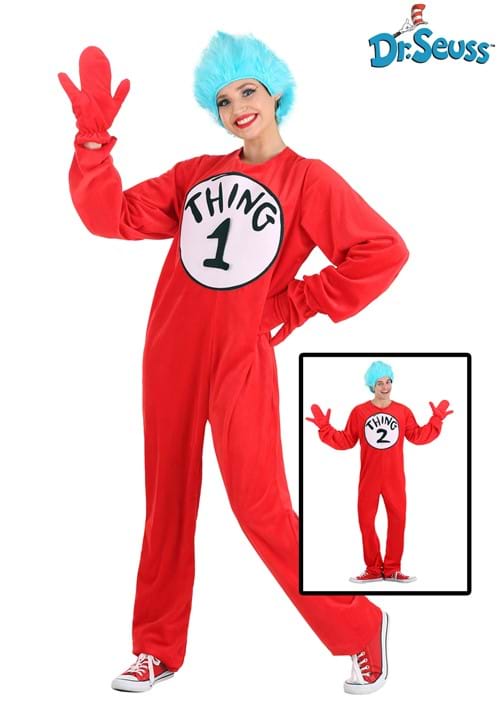 シング1 シング2 コスプレ コスチューム メンズ ハロウィン 仮装 ドクタースース Thing1 Thing2 衣装 大人用 イベント パーティー文化祭 学園祭｜ラストホビー