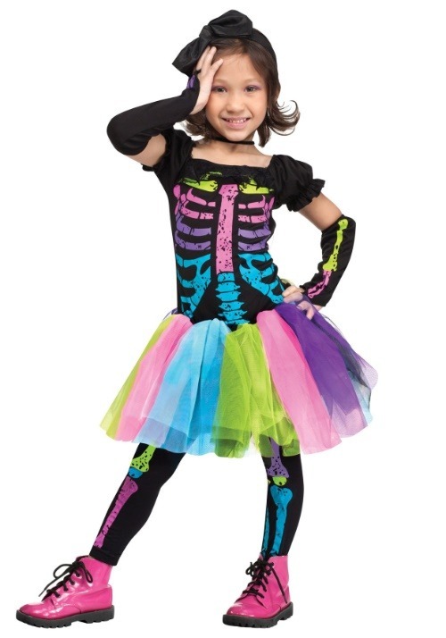 スケルトン コスプレ コスチューム 幼児用 ハロウィン 仮装 骸骨 ドクロ 衣装 キッズ 子供 女の子 イベント パーティー ロック ゴシック 可愛い｜ラストホビー 11,704円