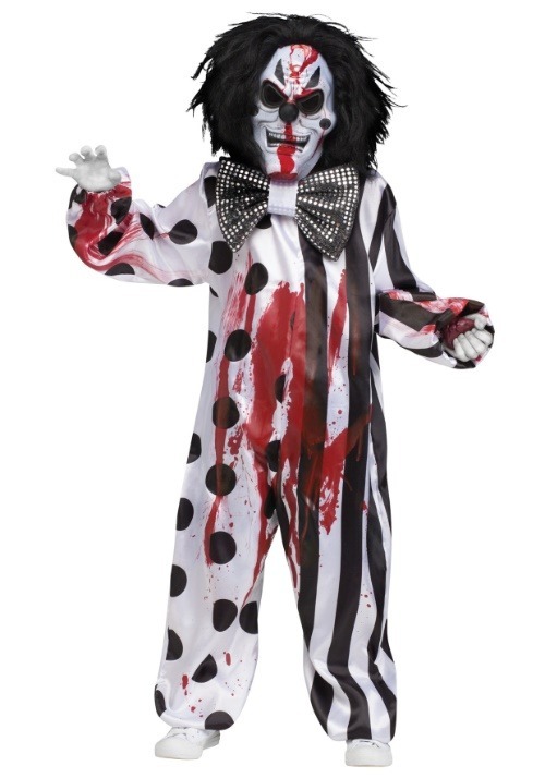 血染めピエロ コスプレ コスチューム キッズ ハロウィン 仮装 殺人ピエロ ホラー 怖い 衣装 子供用 男の子 イベント パーティー 文化祭 学園祭|ラストホビー
