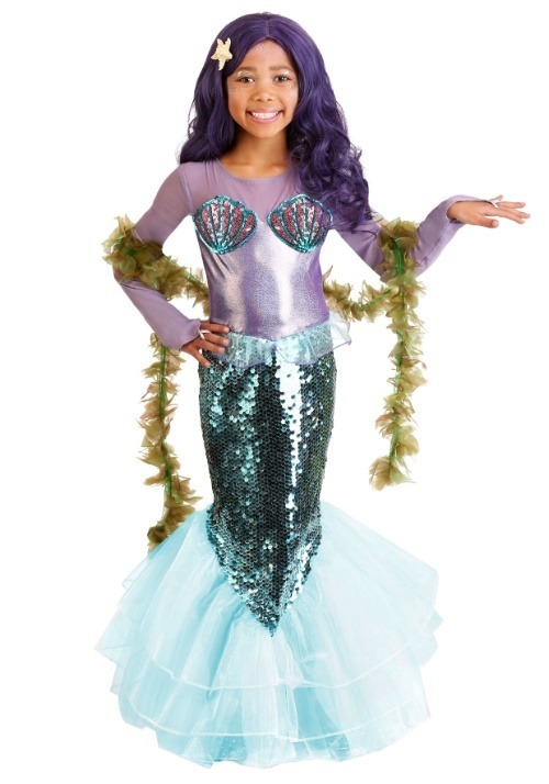 紫色の人魚 コスプレ コスチューム キッズ ハロウィン 仮装 マーメイド 衣装 子供用 女の子 イベント パーティー 学芸会 文化祭 リトルマーメイド アリエル｜ラストホビー